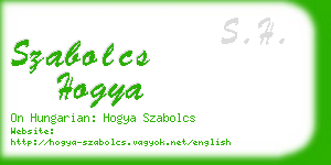 szabolcs hogya business card